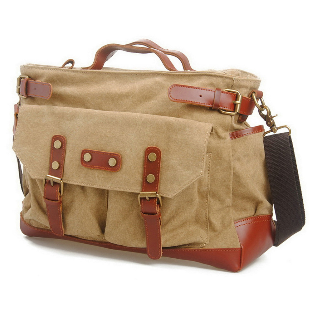 * Sale * - Small Canvas GYM Bag Duffle Bag Overnight Bag Tote Bag w Real Leather